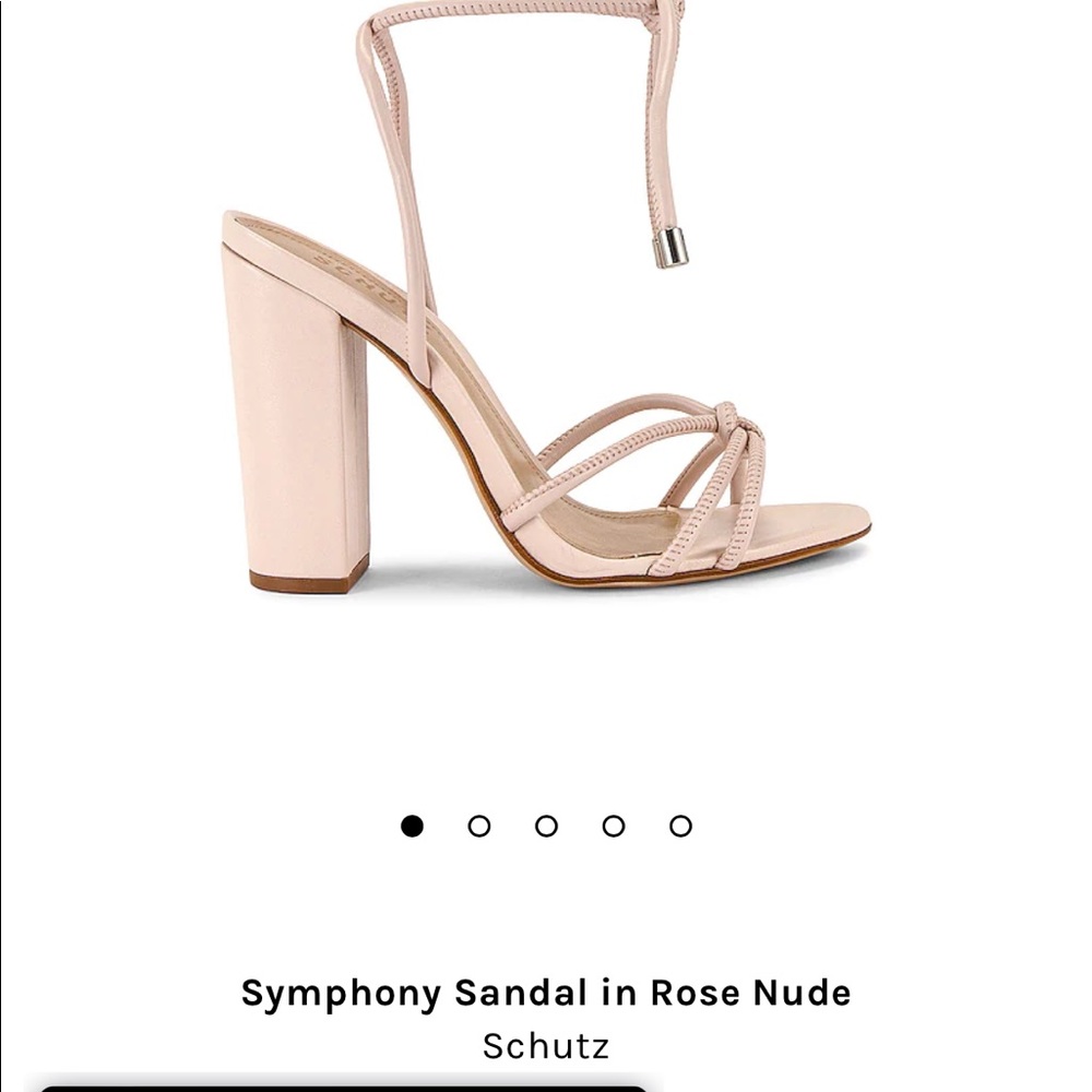 Schutz nude block heel sandal